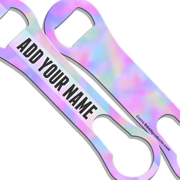 Watercolor Tie Dye V-Rod® Bottle Opener - ADD YOUR NAME - Image 4