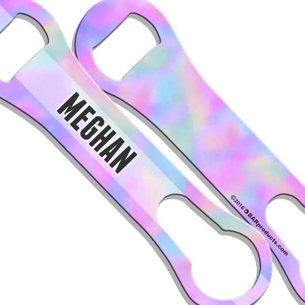 Watercolor Tie Dye V-Rod® Bottle Opener - ADD YOUR NAME - Image 5
