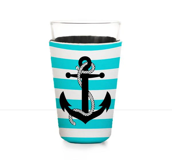 Anchor Pint Glass Cooler - ADD YOUR NAME - Image 5