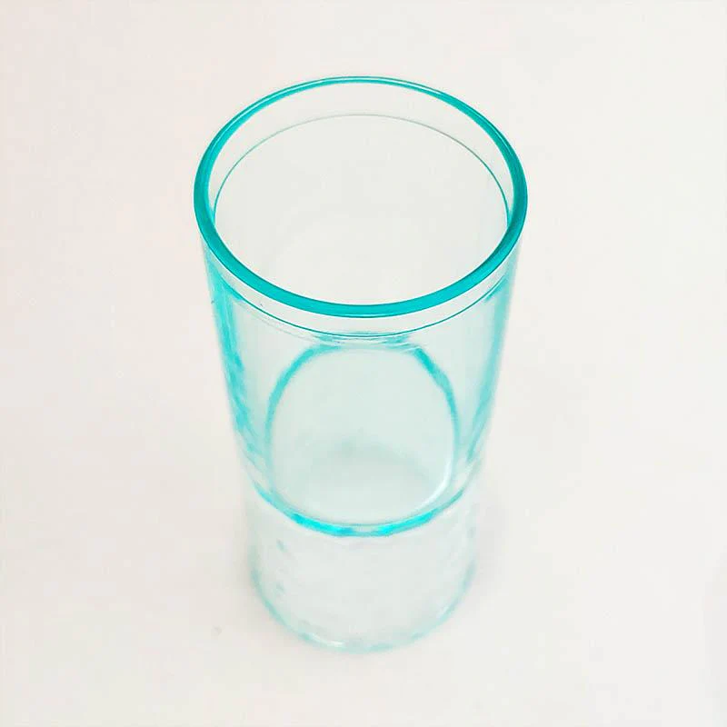 Aqua Kaleidoscope Double Sided Jigger - 1 oz. x 1.5 oz. - Image 3