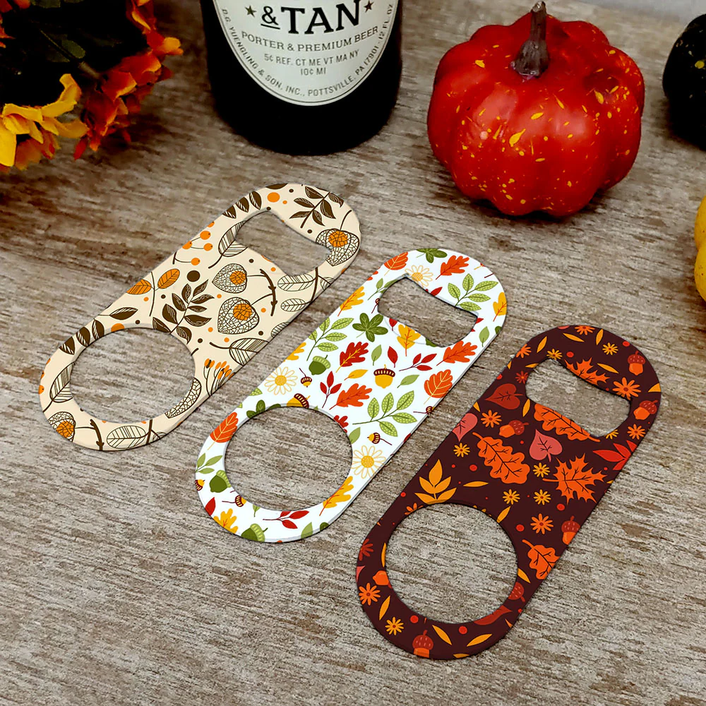Autumn Pattern Mini Bottle Openers - Sold in Packs of 3 or Individually - Image 2