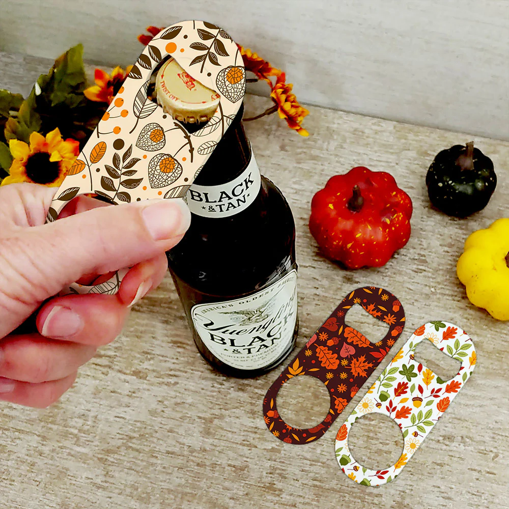 Autumn Pattern Mini Bottle Openers - Sold in Packs of 3 or Individually - Image 3