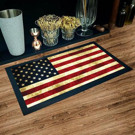 Bar Service Mat - American Flag - Color Options - 17.25" x 10" - Image 2