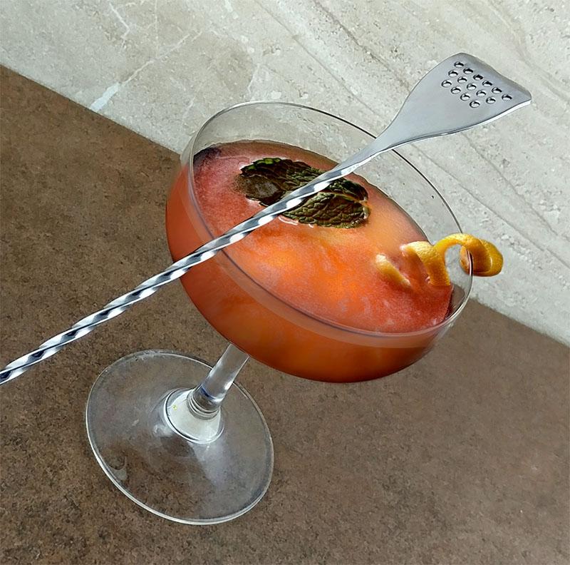 BarConic® Bar Spoon with Strainer Tip - Stainless Steel - 40cm - Image 2