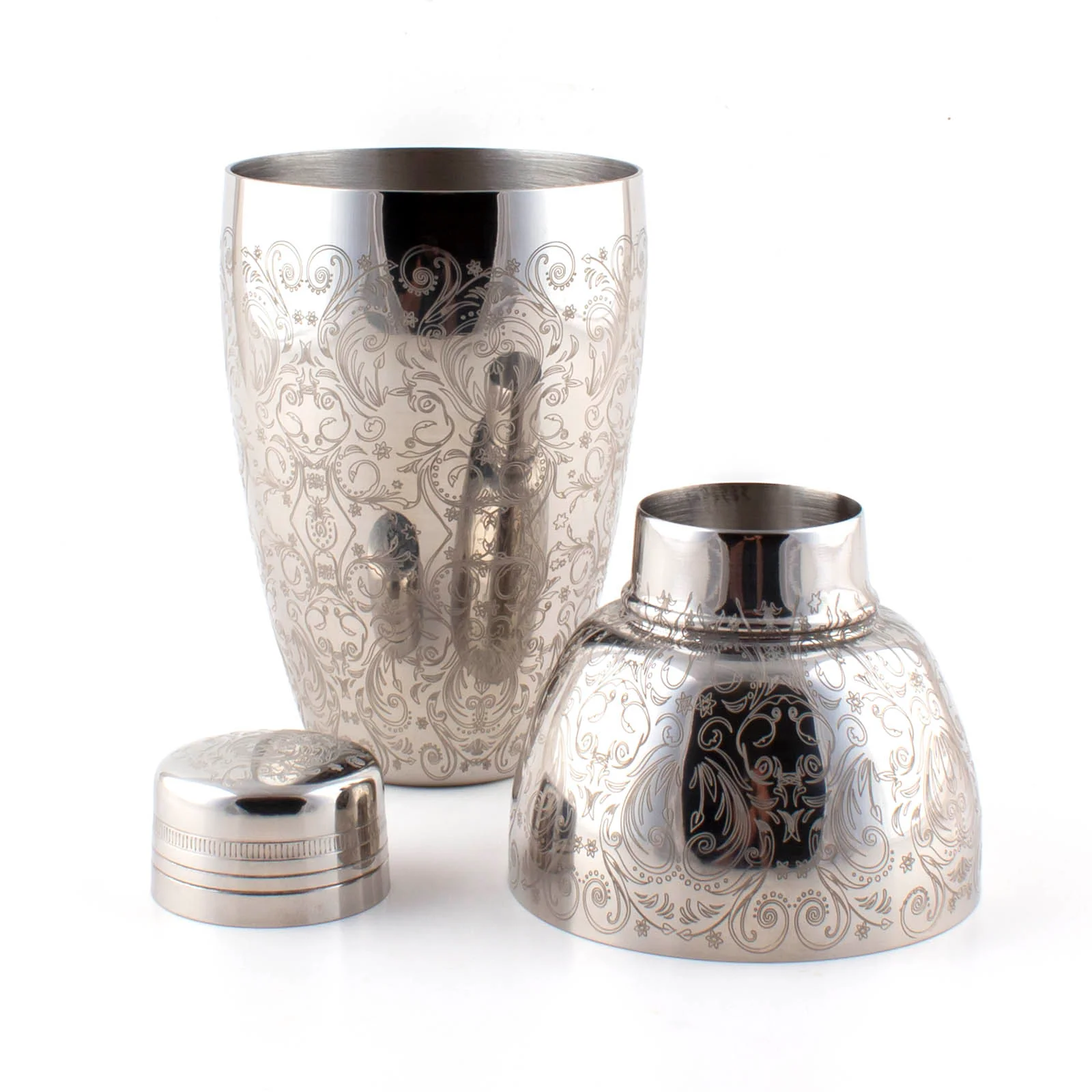 BarConic® 3 piece Shaker - Vintage Etched - 16 ounce - Image 2