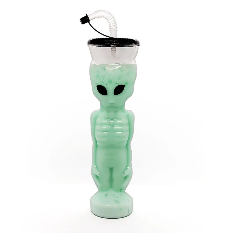 BarConic® Alien Party Yard Cup w/ Lid and Straw - 27 ounce - Image 3