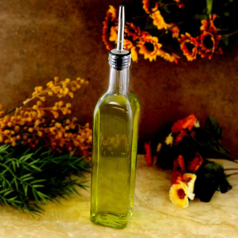 BarConic® Antique Oil - Vinegar - Square Glass Bottle - 16 ounce - Image 3