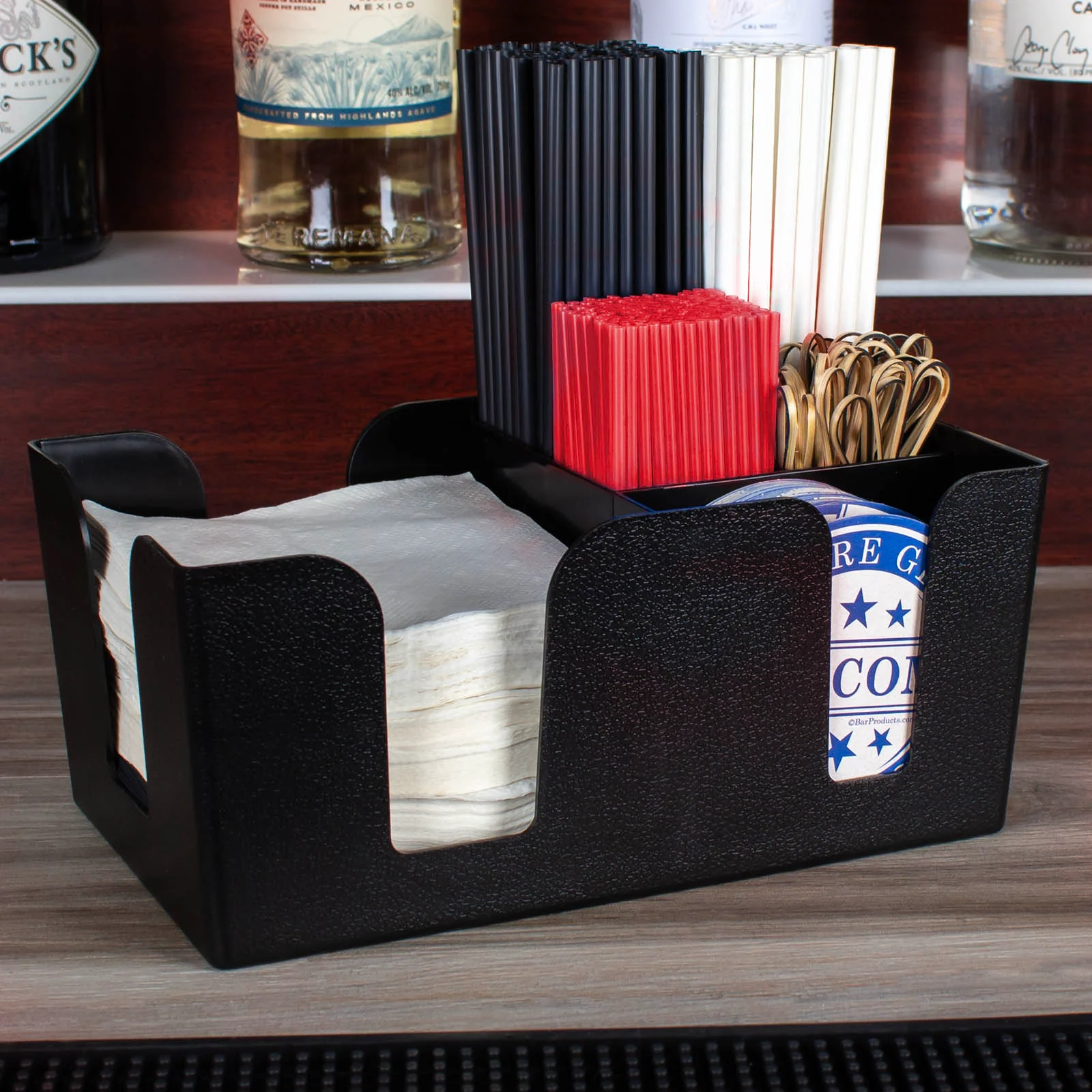 BarConic® Bar Caddy - 6 Compartment - Black - Image 2
