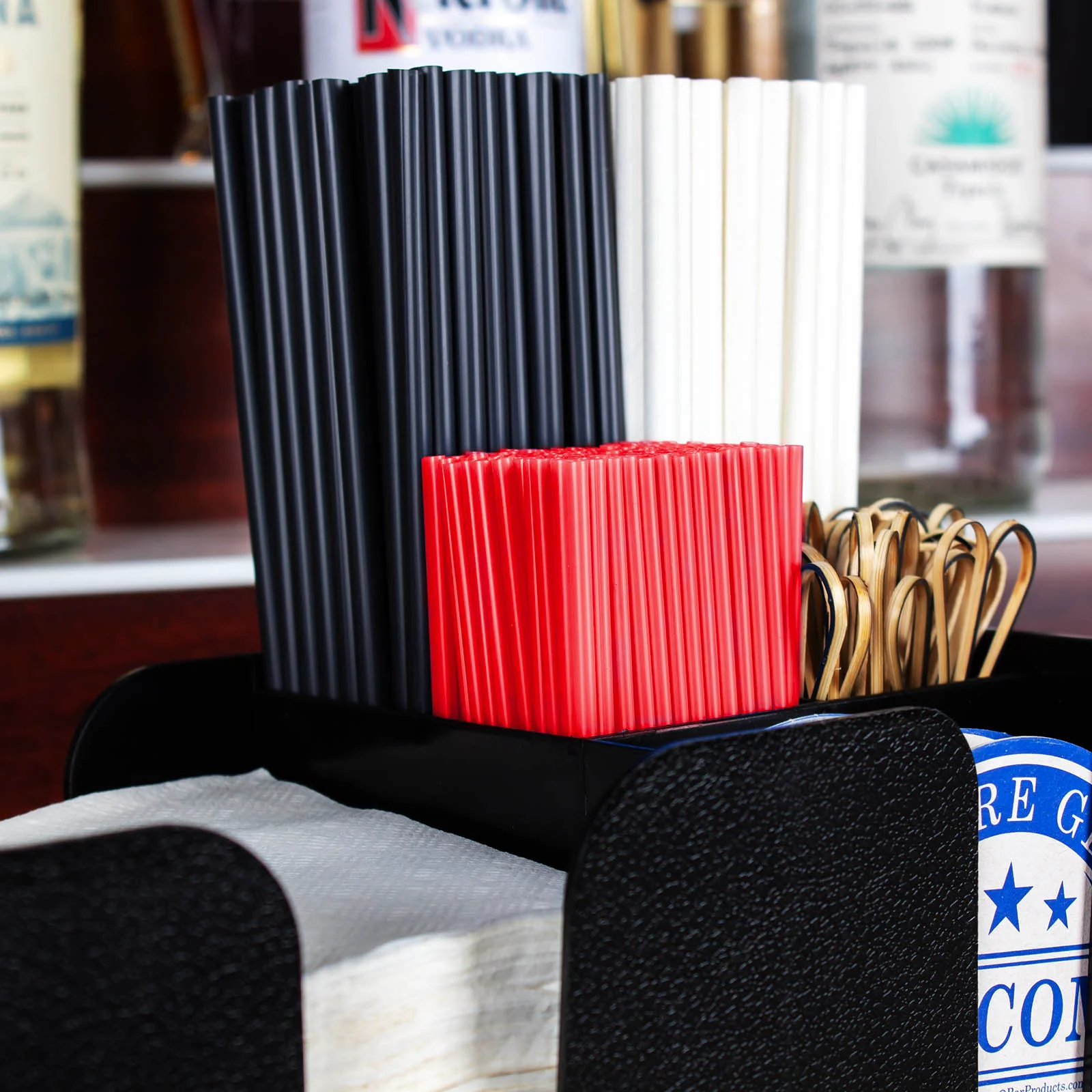 BarConic® Bar Caddy - 6 Compartment - Black - Image 3