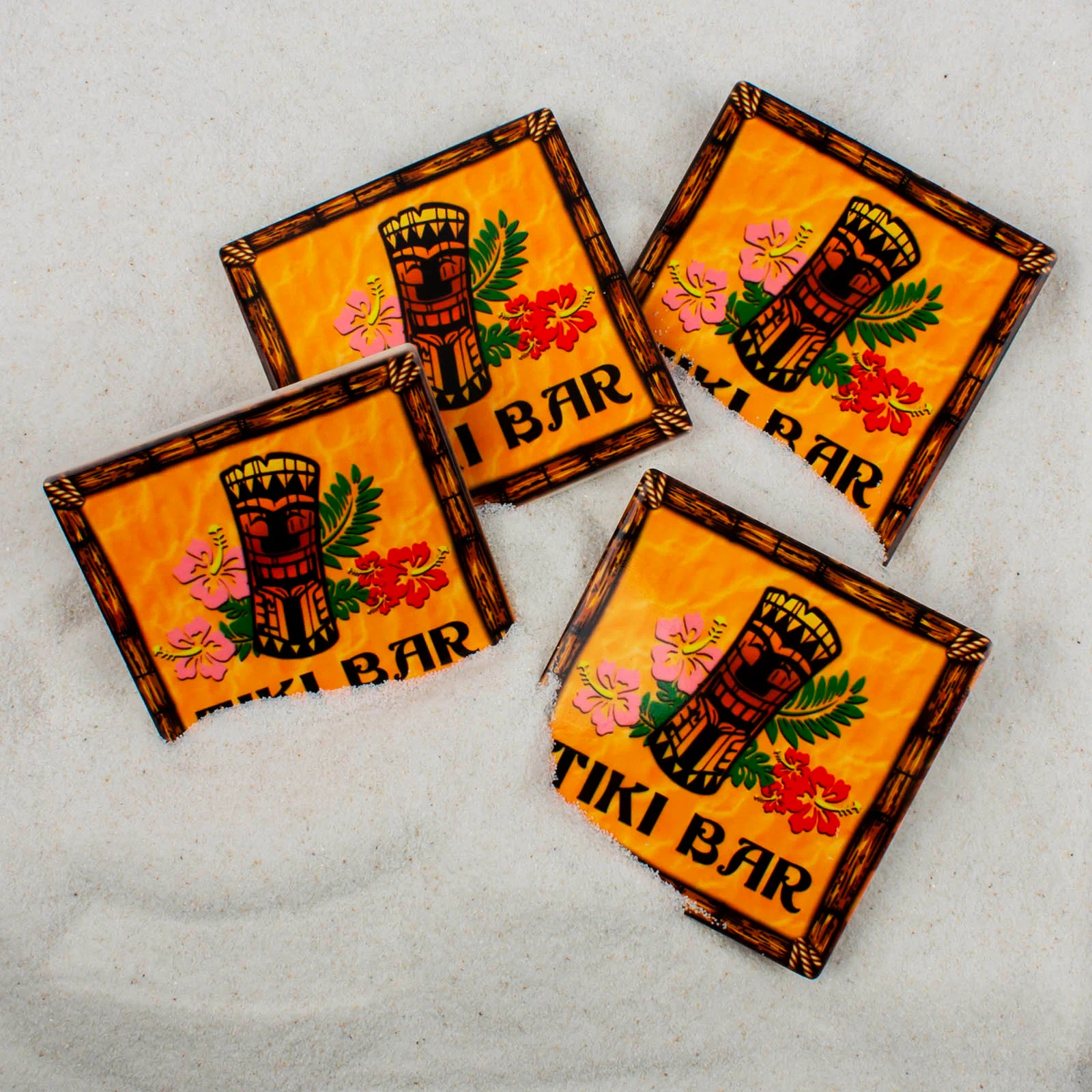 BarConic® Ceramic Tiki Coaster - Set of 4 - Image 3
