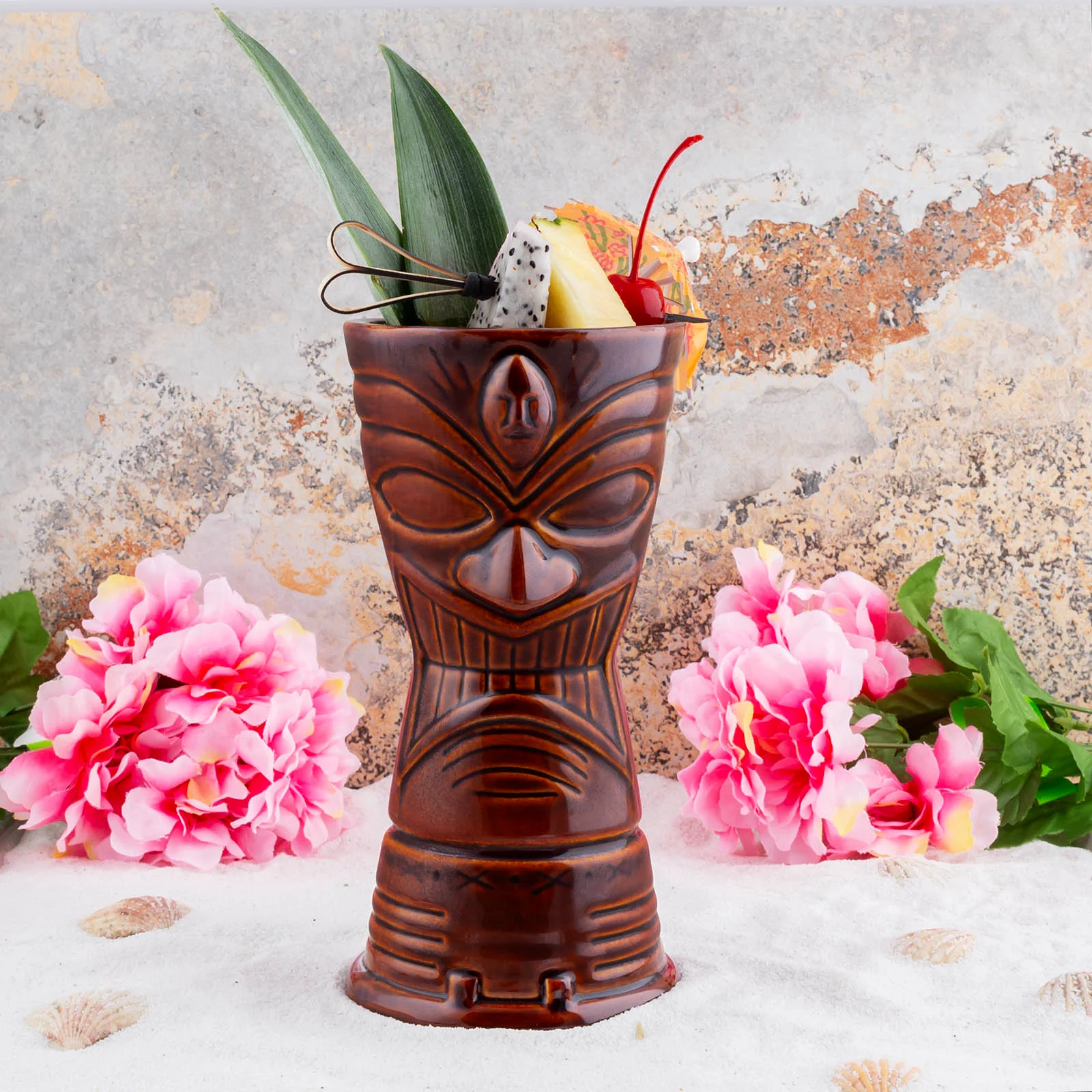 BarConic® Ceramic Tiki Mug - Koa - Image 2