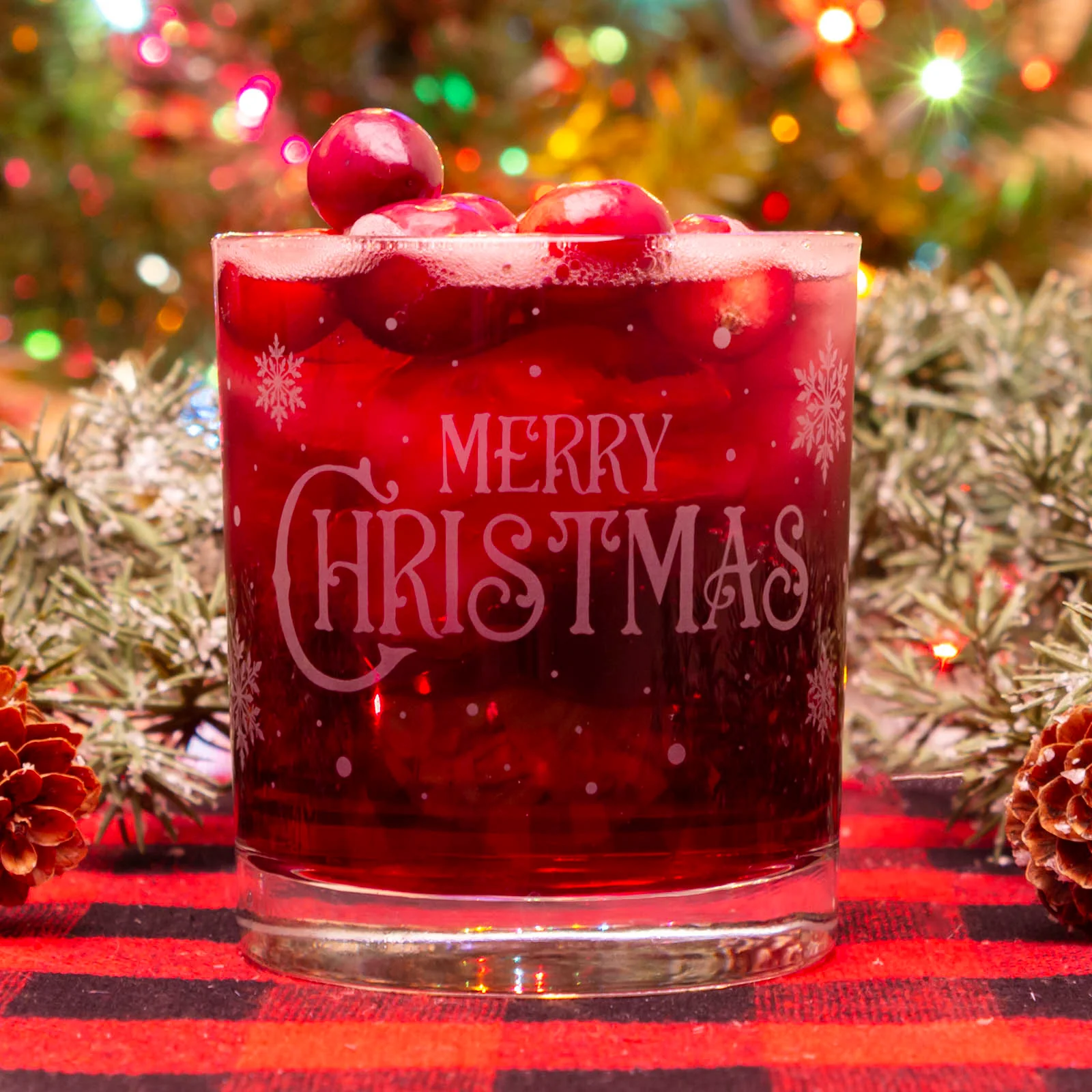 BARCONIC® CHRISTMAS COLLECTION - MERRY CHRISTMAS - GLASSWARE -10 OUNCE - Image 2