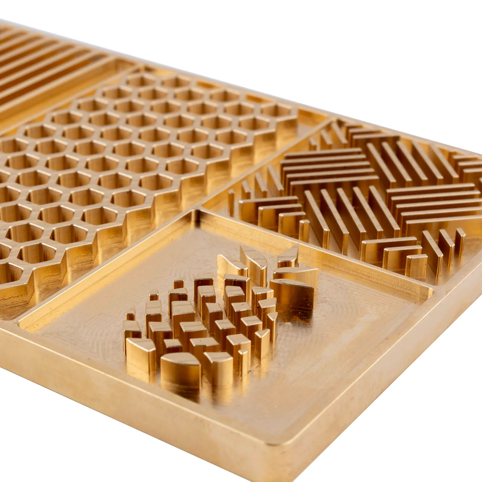 BarConic® Craft Ice Mold Tray w/ 5 designs - Brass 4 x 8 - Image 3