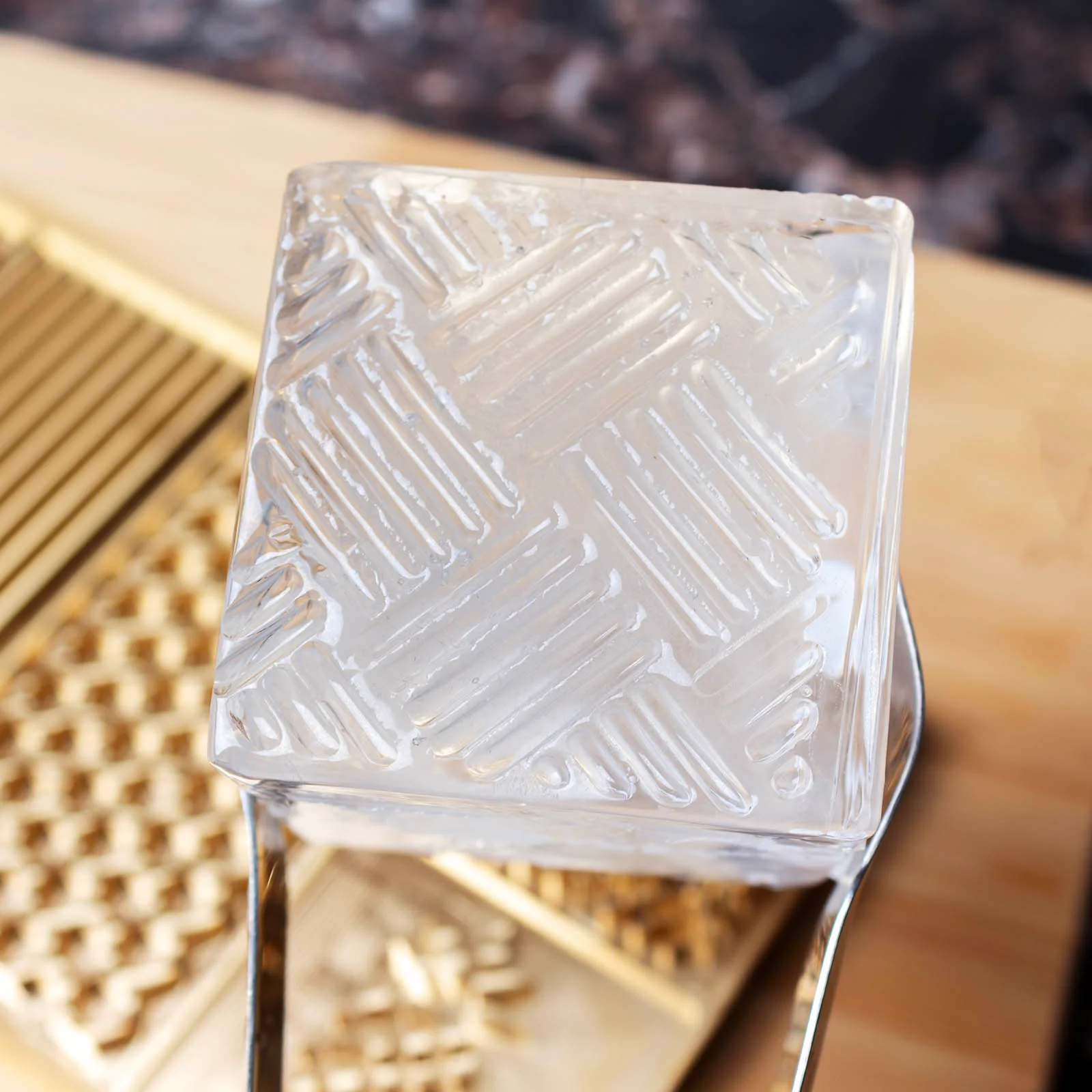 BarConic® Craft Ice Mold Tray w/ 5 designs - Brass 4 x 8 - Image 4