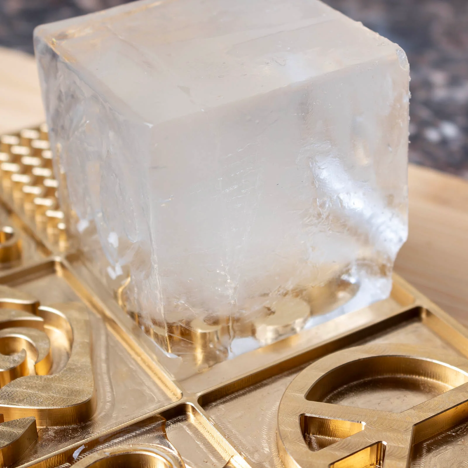 BarConic® Craft Ice Mold Tray w/ 8 designs - Brass 4 x 8 - Image 3