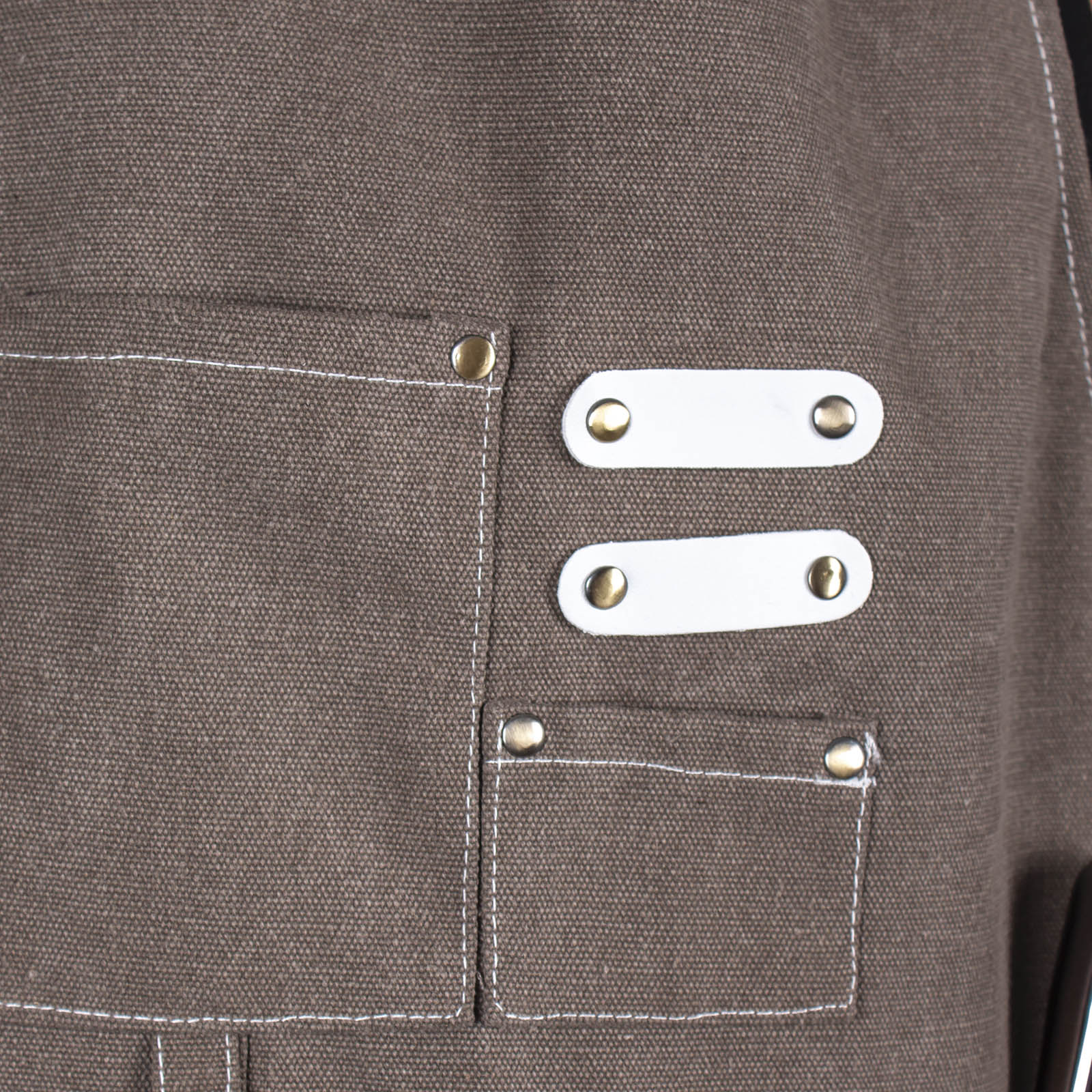 BarConic® Dark Grey Canvas Apron w/ Adjustable Straps - Image 3