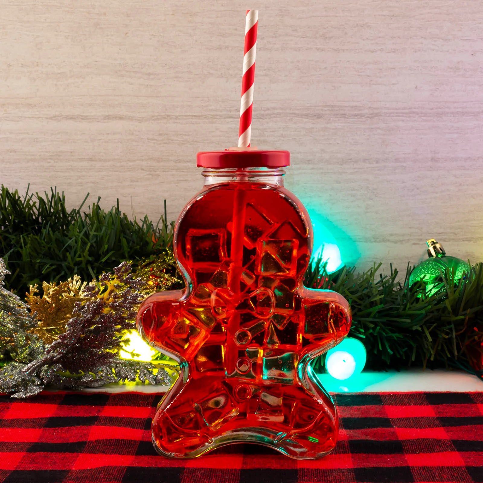BarConic® Gingerbread Man Mason Jar with lid - Image 2