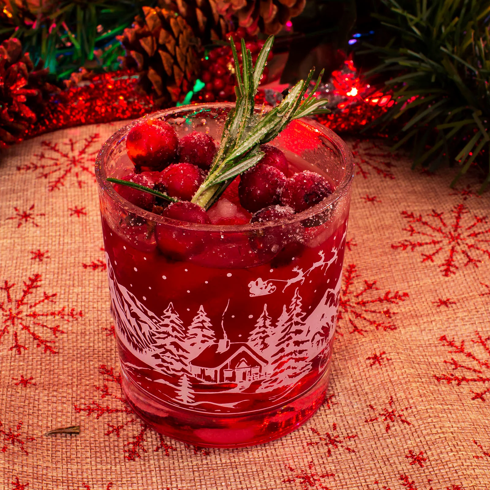 BarConic® Glassware - Christmas Cabin - 10 ounce - Image 2