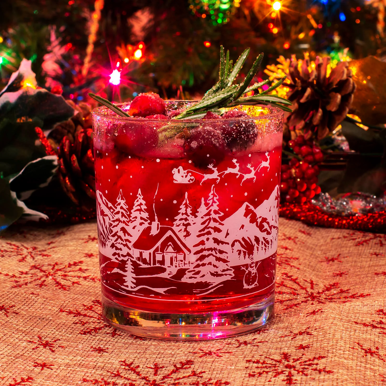 BarConic® Glassware - Christmas Cabin - 10 ounce - Image 3