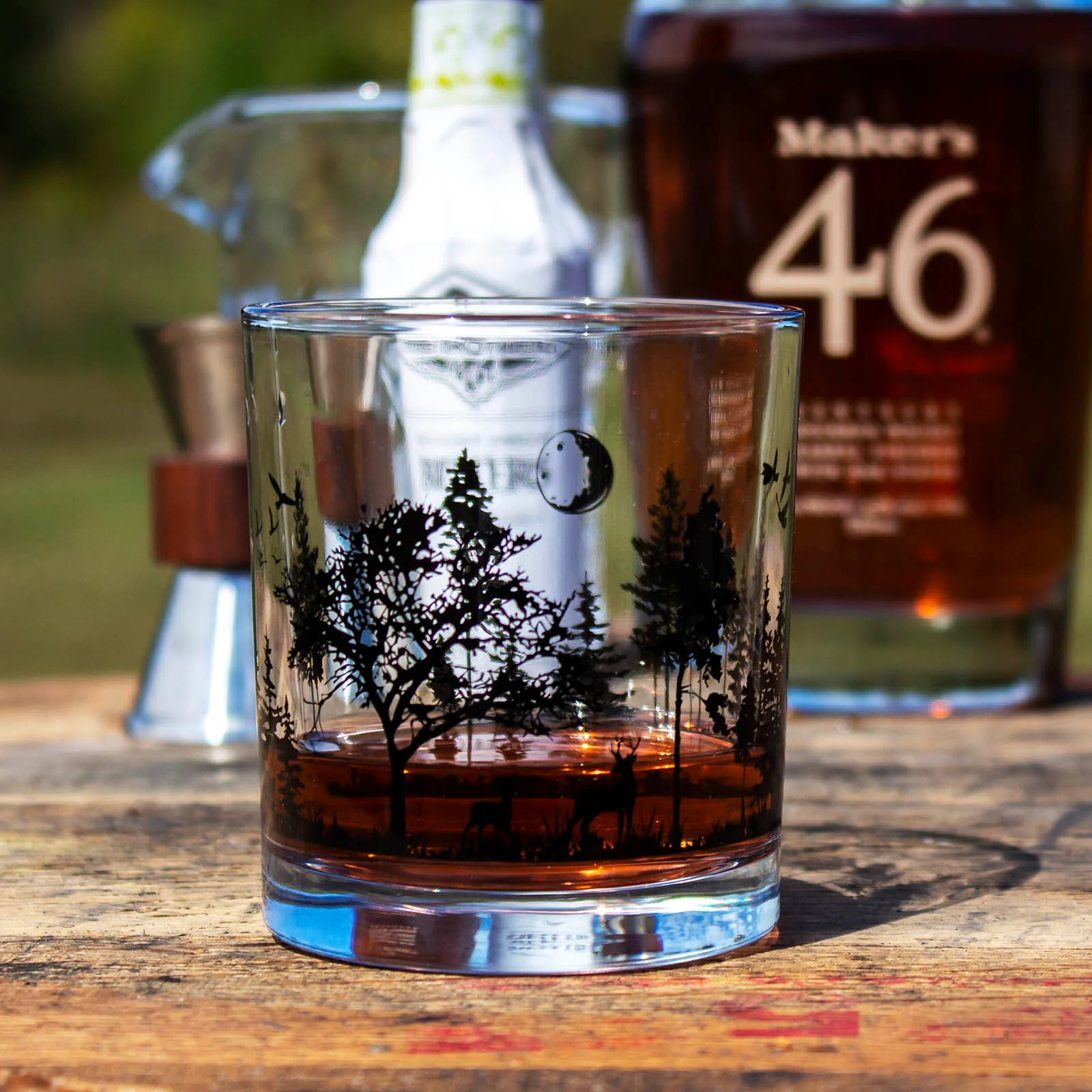 BarConic® Glassware - Forest Scene - Old Fashion Glass - 10 ounce - Image 3