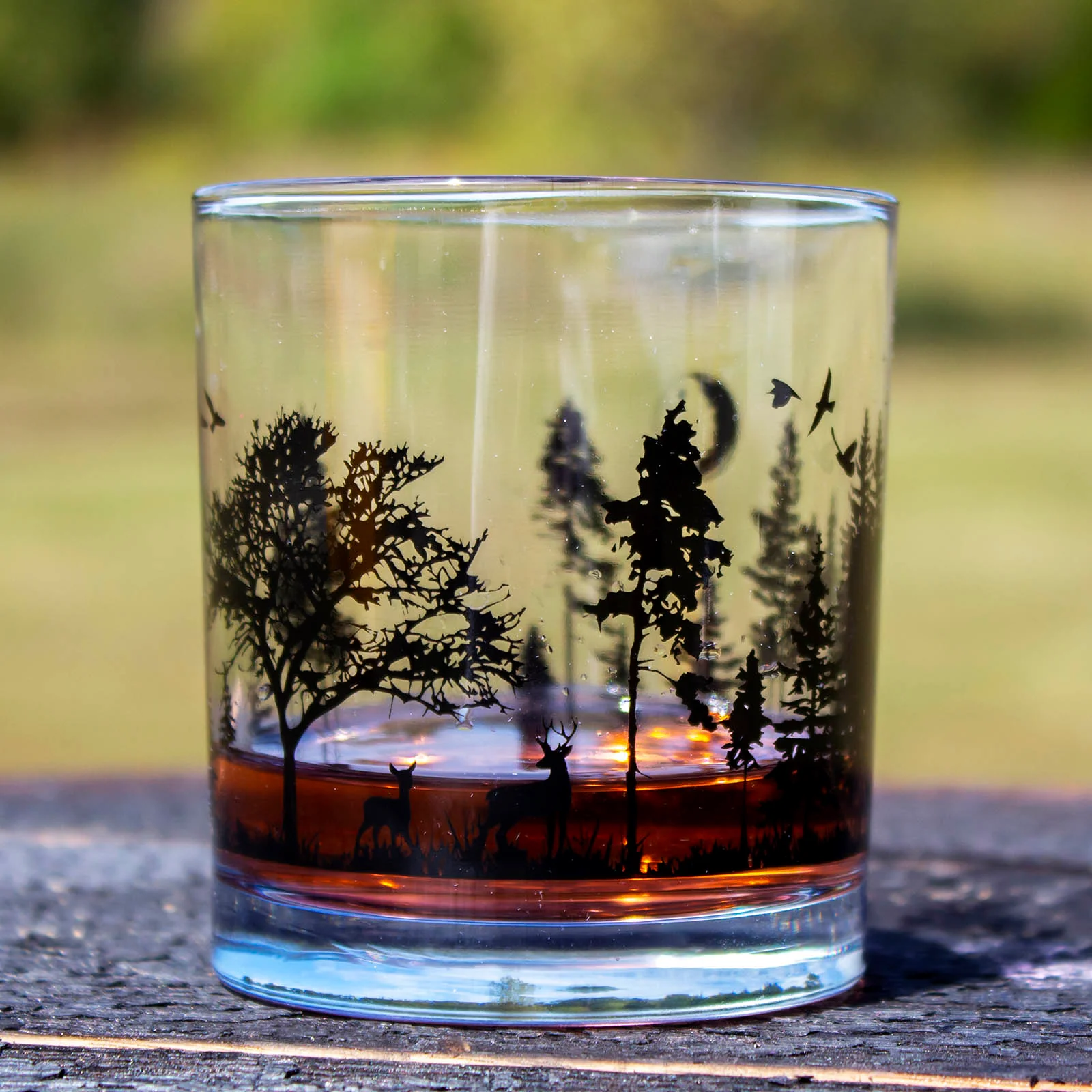 BarConic® Glassware - Forest Scene - Old Fashion Glass - 10 ounce - Image 4