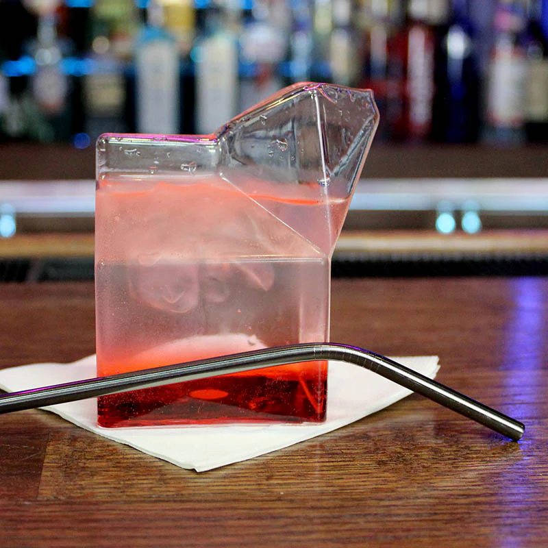 BarConic® Gun Metal Curved Cocktail Straw - Image 2