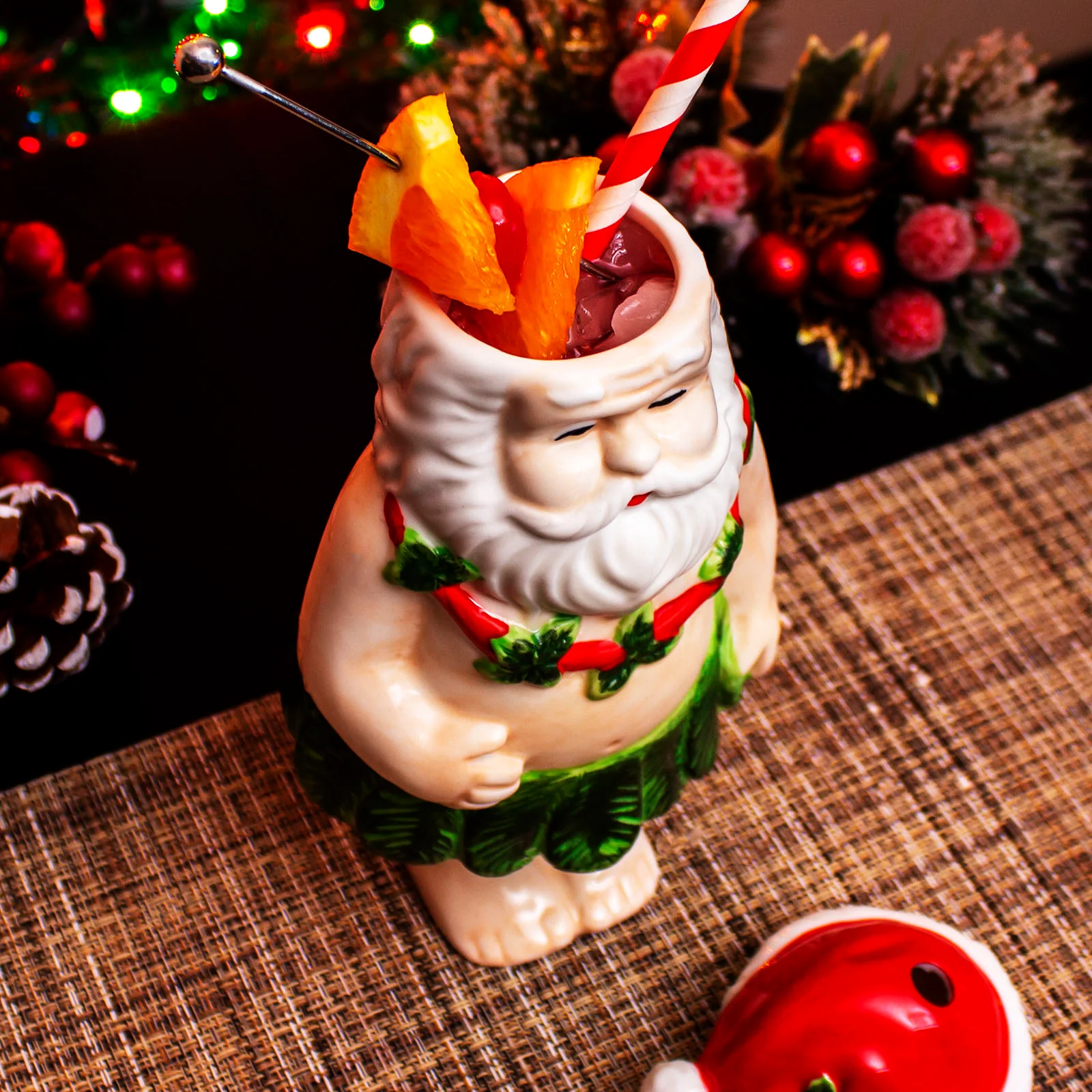 BarConic® Hula Claus - Tiki Drinkware - 14 ounce - Image 3