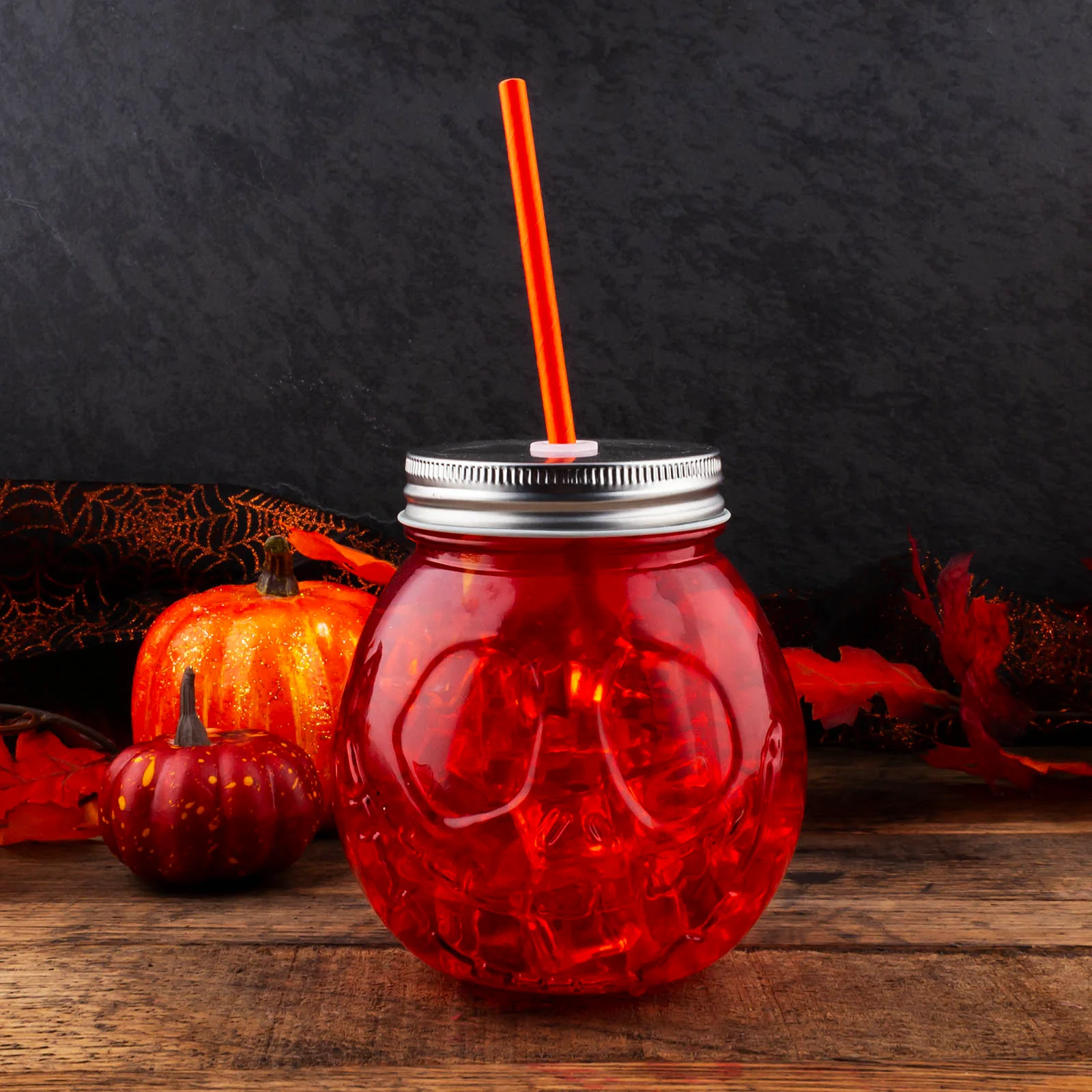 BarConic® Jack O'Lantern Mason Jar with lid - Image 2