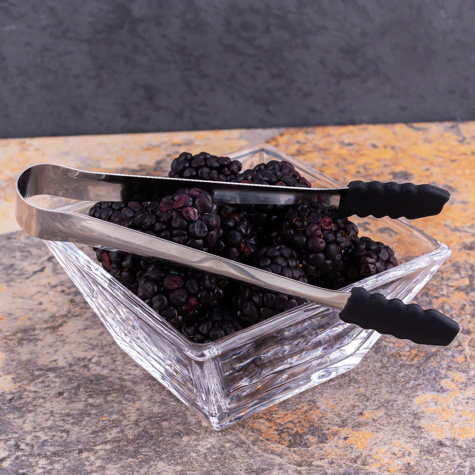 BarConic® Mini Tongs - Silicone Tipped - Black - Image 3