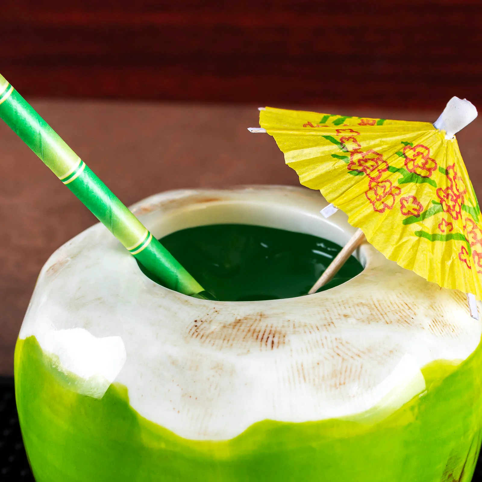 BarConic® Natural Green Coconut - Tiki Drinkware - Image 4