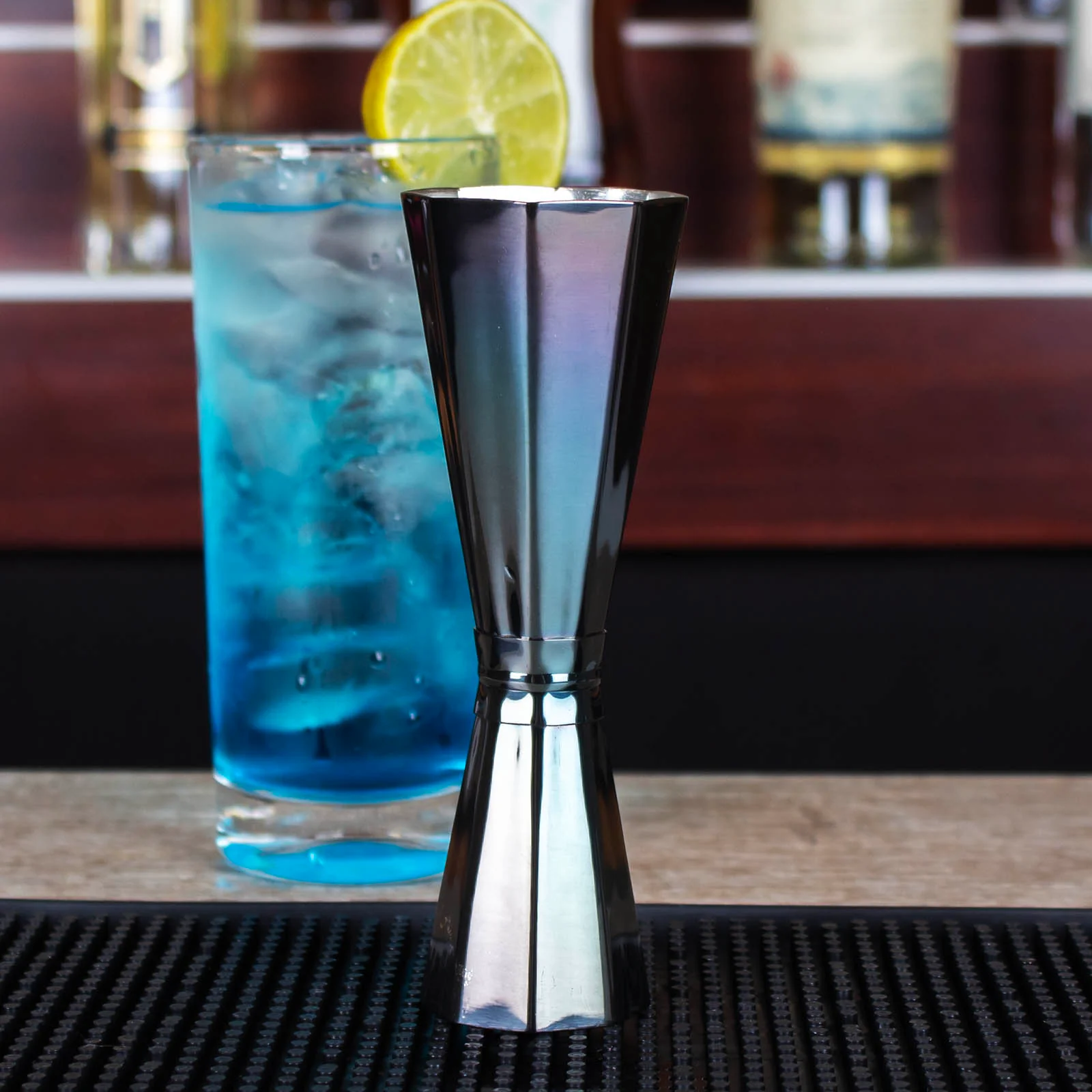 BarConic® Octagon Shaped Cocktail Jigger - 30/60ML - Finish Options - Image 2