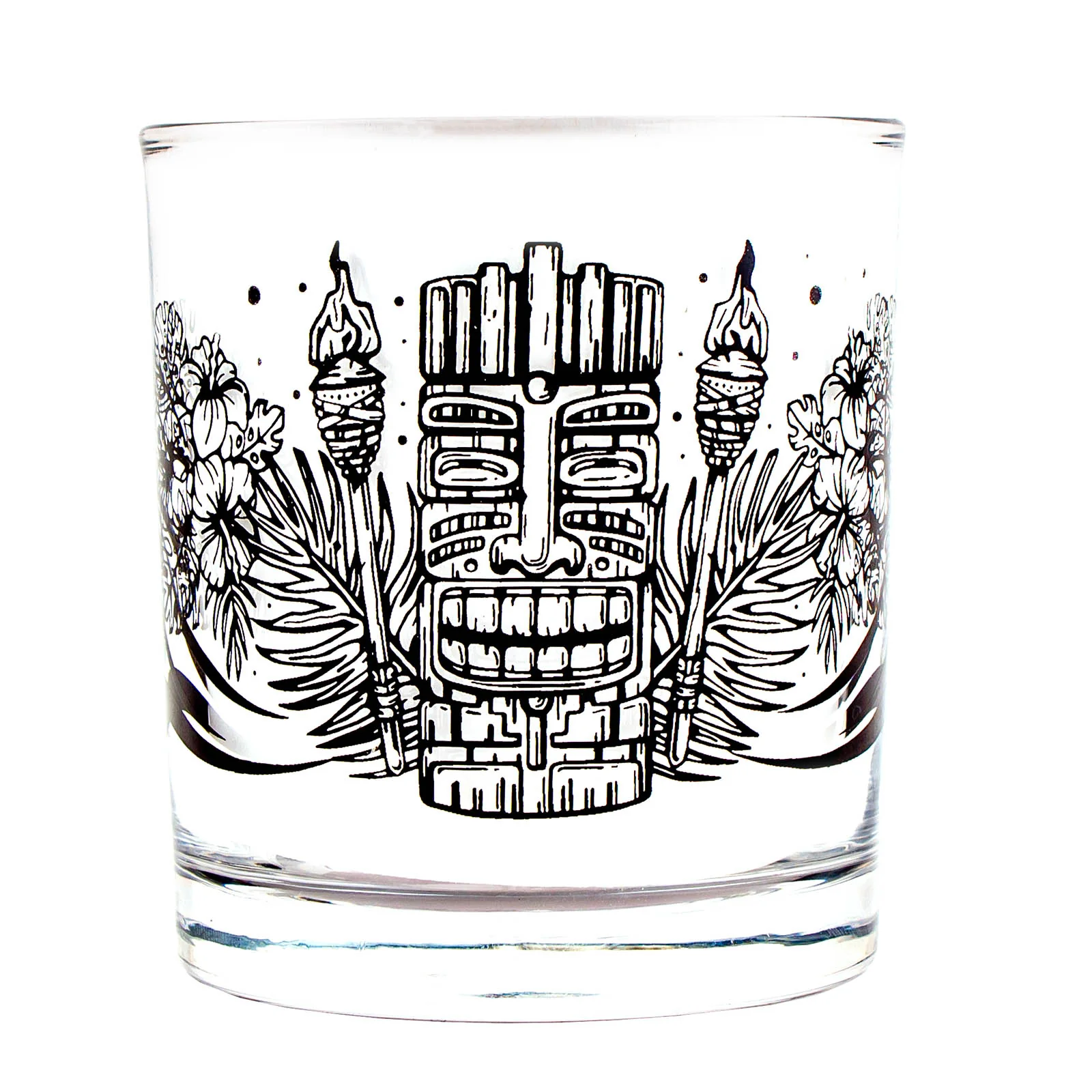 BarConic® Old Fashion Glass - Tiki Man - 10 ounce