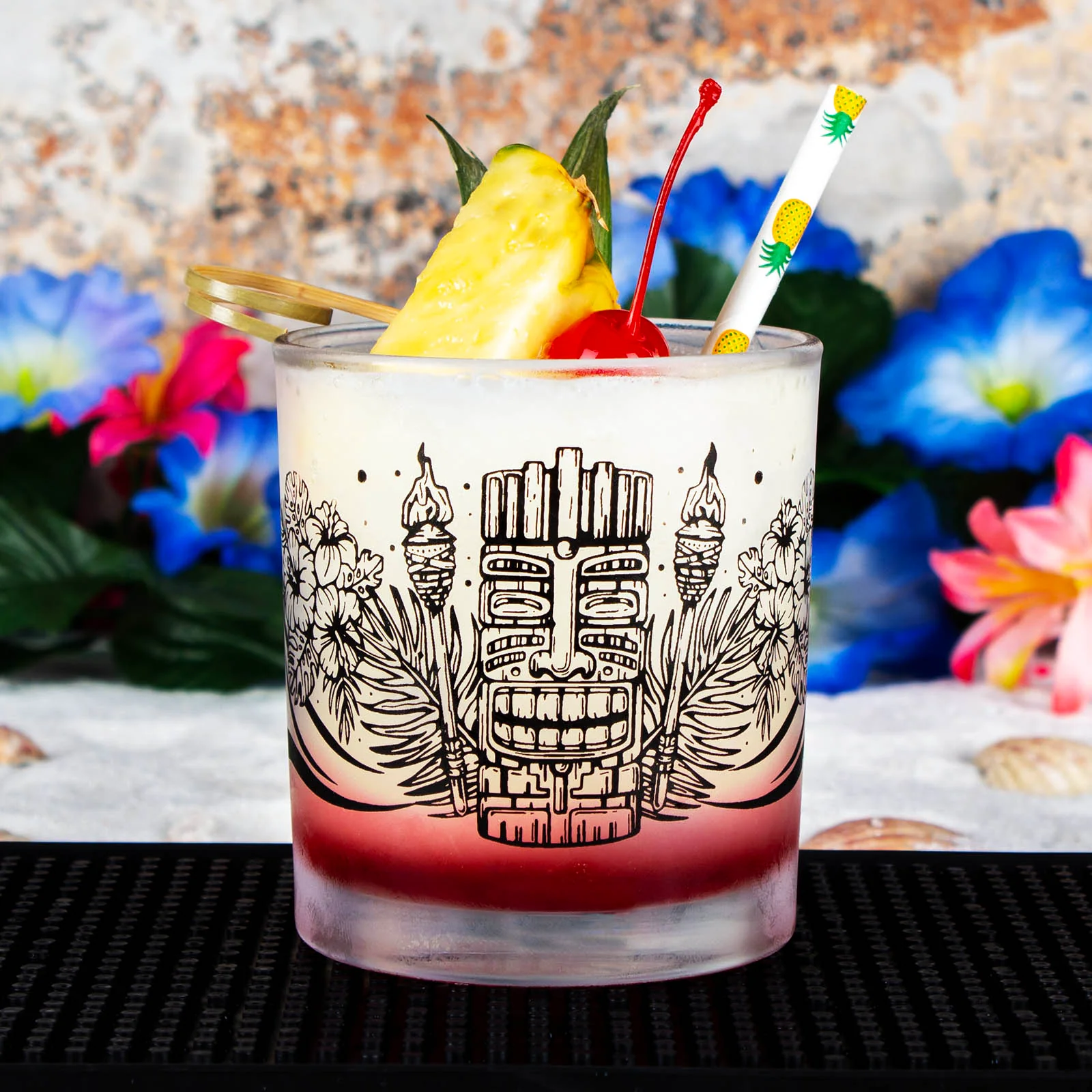 BarConic® Old Fashion Glass - Tiki Man - 10 ounce - Image 2