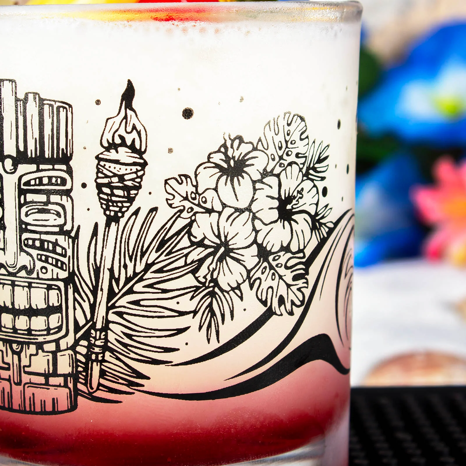 BarConic® Old Fashion Glass - Tiki Man - 10 ounce - Image 5