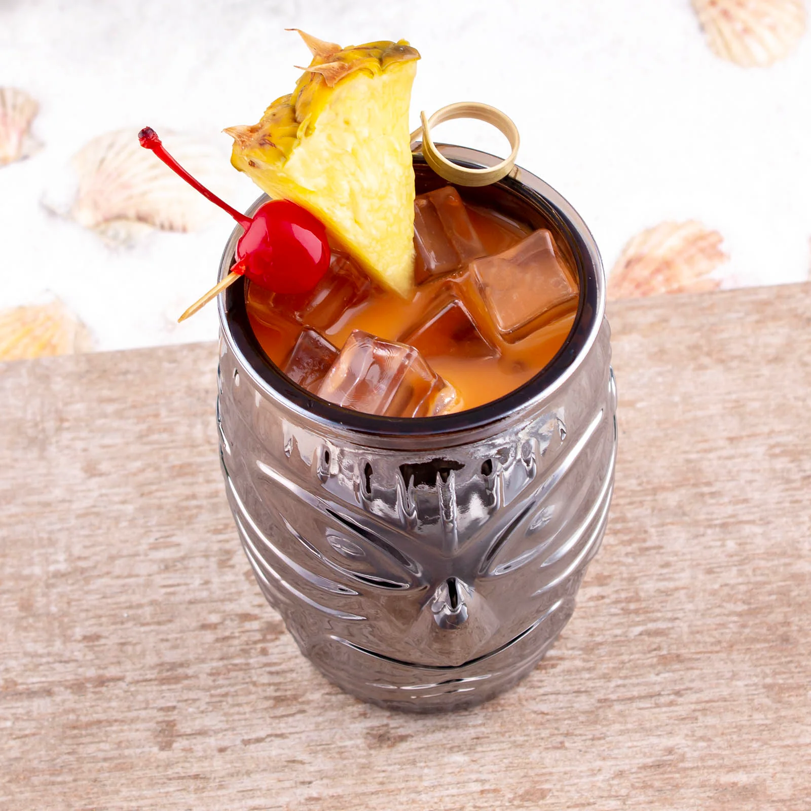 BarConic® Old Fashioned Tiki Tumbler - Silver Plated - Image 3