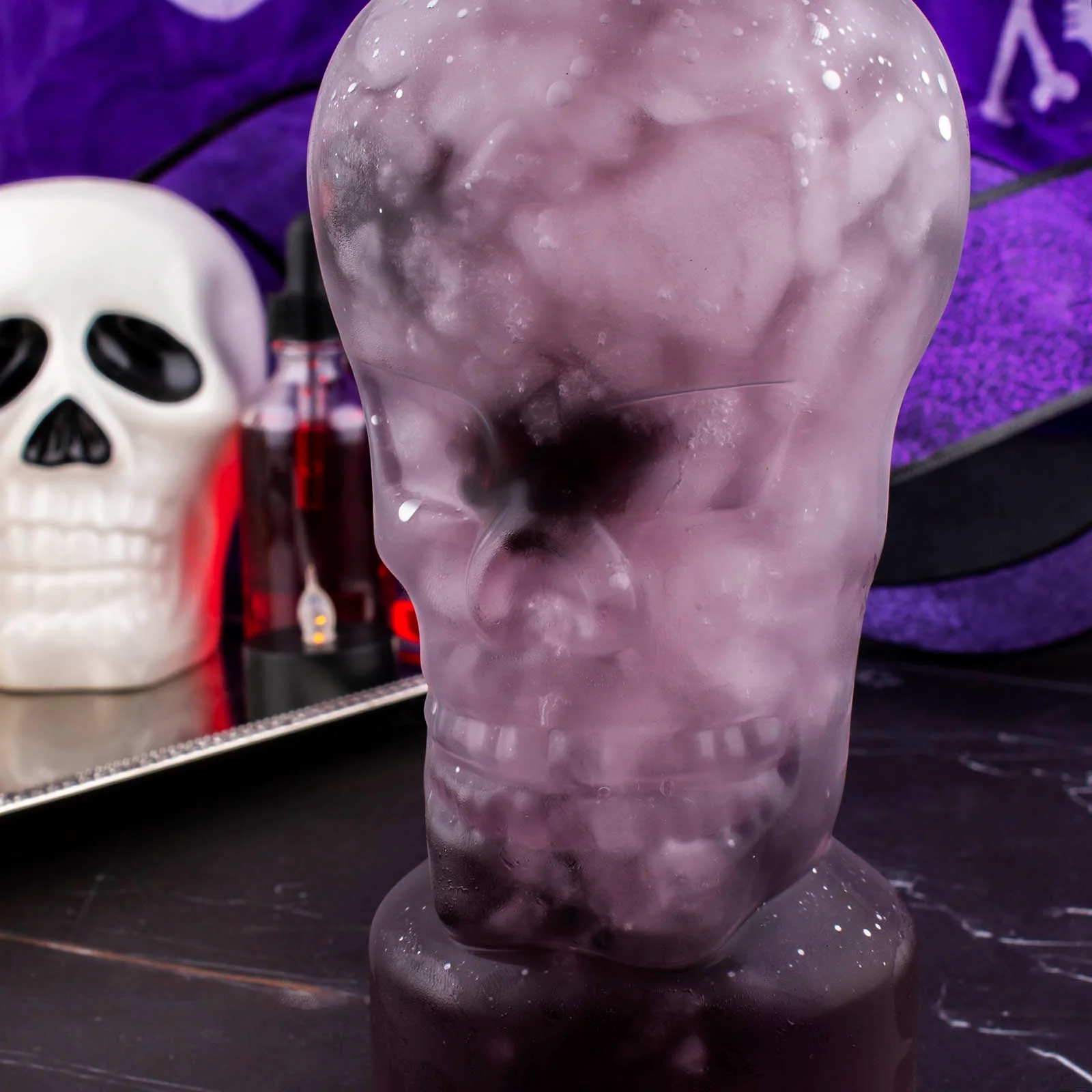 BarConic® Party Yard - Skull w/lid & straw - clear - 30 ounce - Image 4