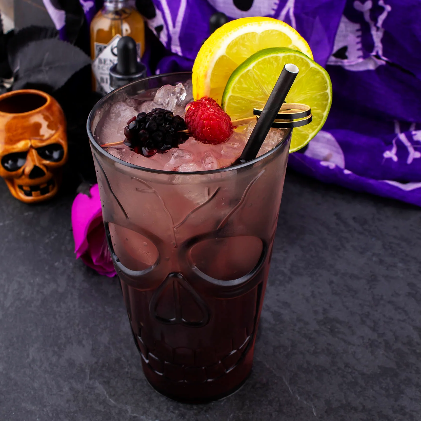BarConic® Plastic Skull Cup - 20 ounce - Smoke - Image 3