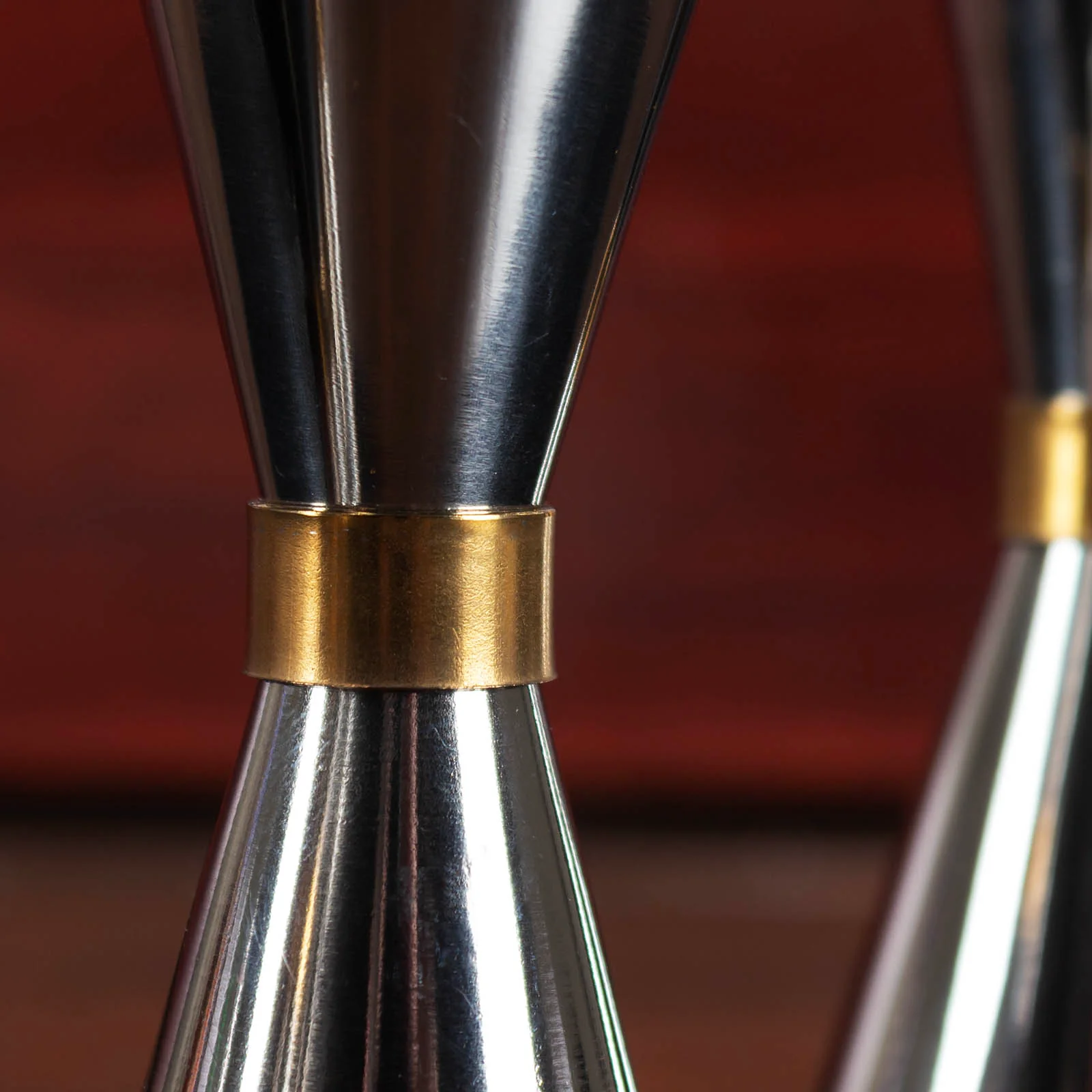 BarConic® Slender Jigger w/ Gold Ring - Size Options - Stainless Steel - Image 3