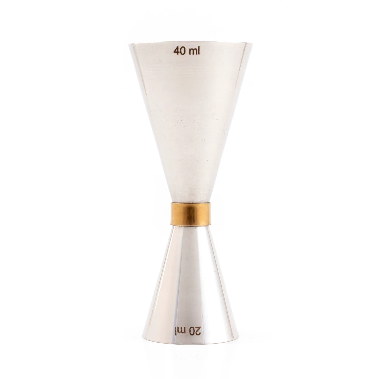 BarConic® Slender Jigger w/ Gold Ring - Size Options - Stainless Steel - Image 4