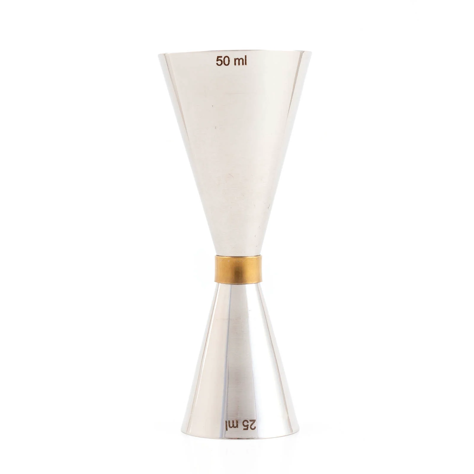 BarConic® Slender Jigger w/ Gold Ring - Size Options - Stainless Steel - Image 5
