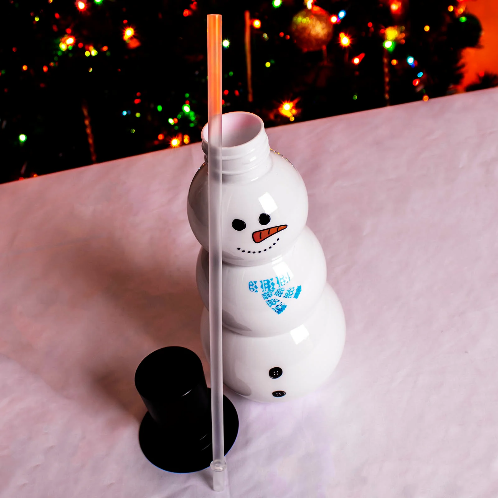 BarConic® Snowman Party Yard with lid & straw - 34oz - Image 4