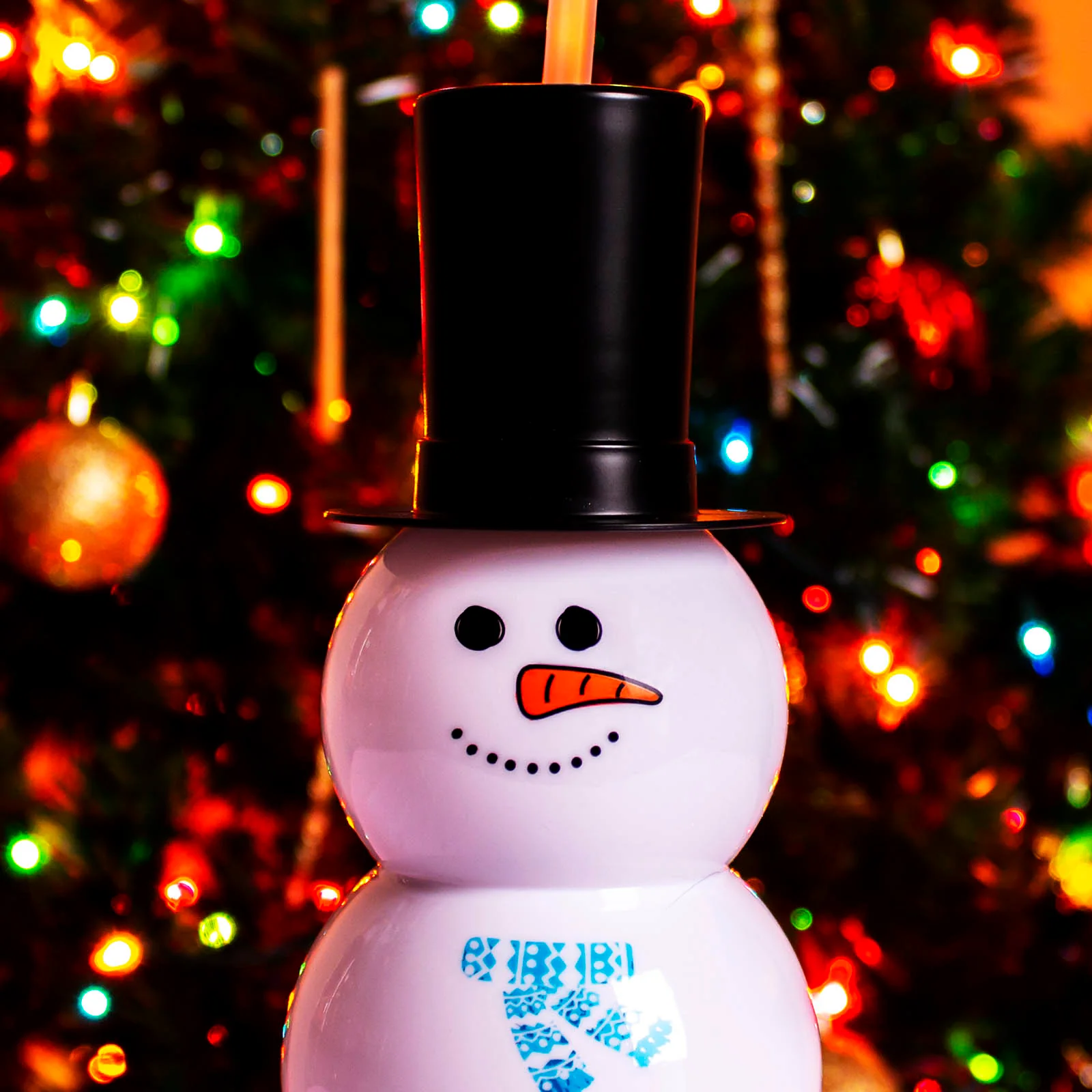 BarConic® Snowman Party Yard with lid & straw - 34oz - Image 5