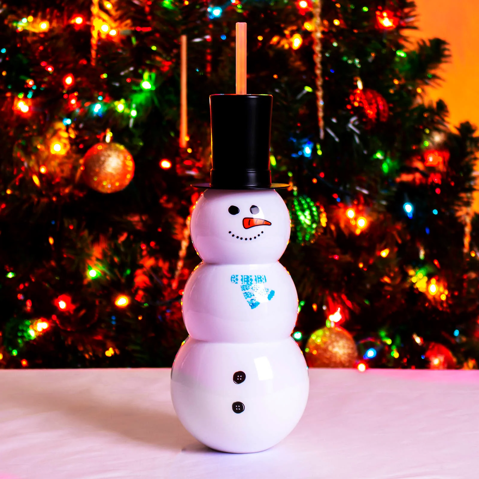 BarConic® Snowman Party Yard with lid & straw - 34oz - Image 6