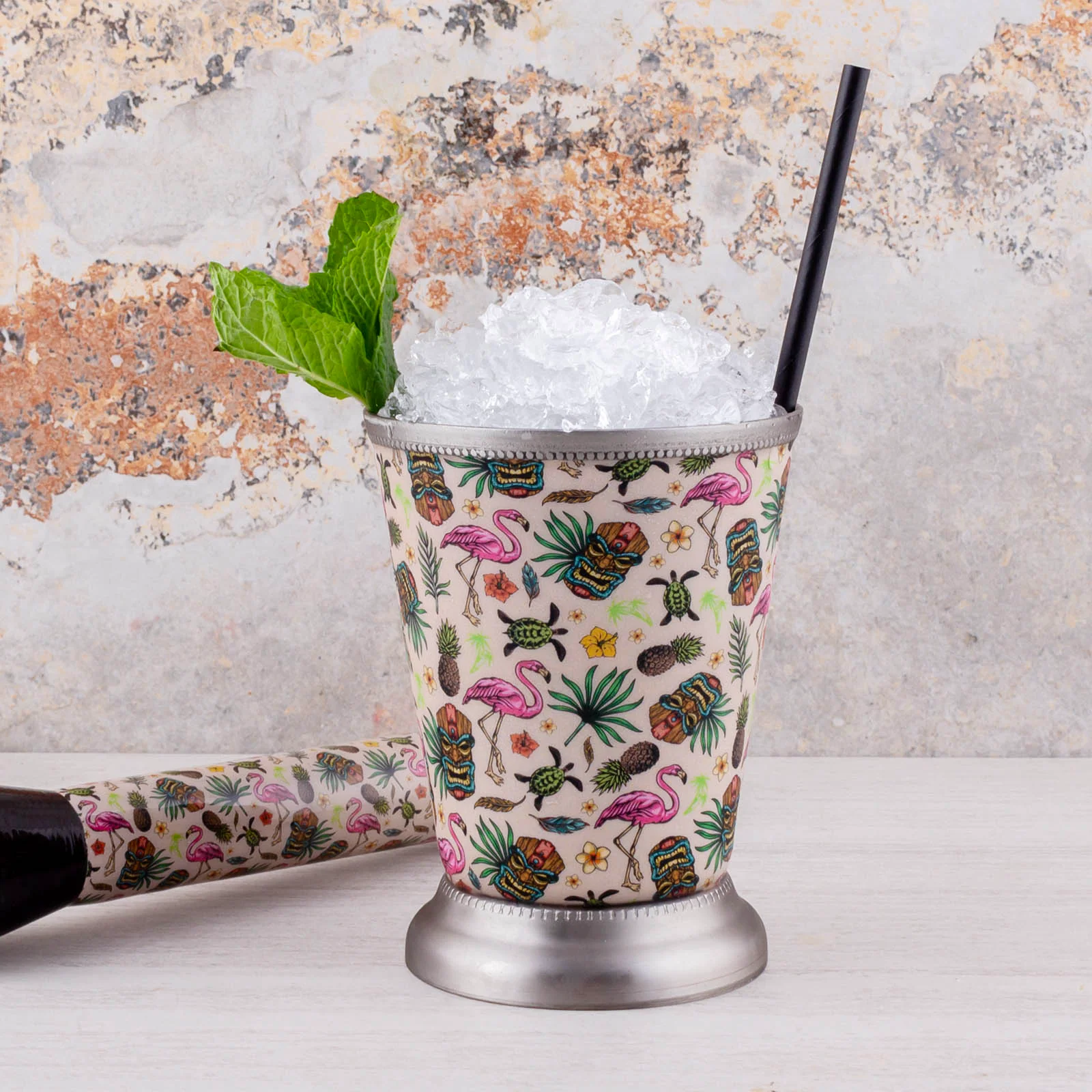 BarConic® Stainless Steel Mint Julep Cup - Tiki - Image 2