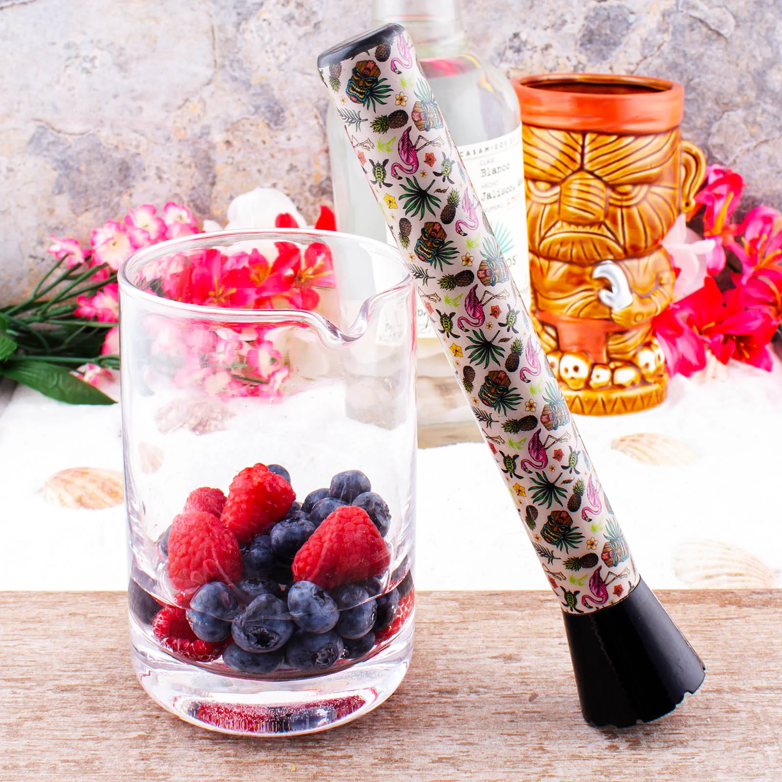 BarConic® Stainless Steel Muddler - Tiki - Image 4
