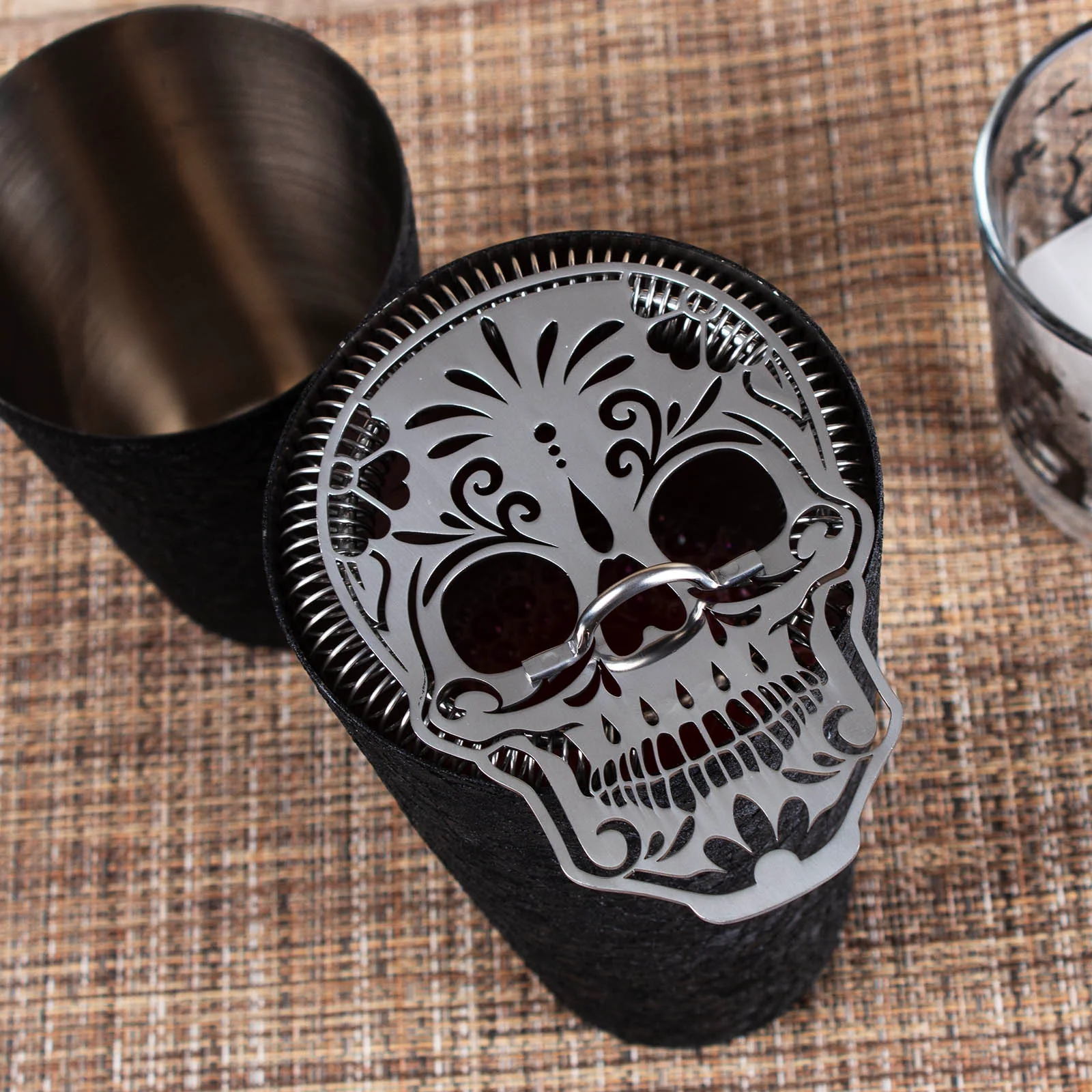 BarConic® Stainless Steel Strainer - Sugar Skull - Image 2