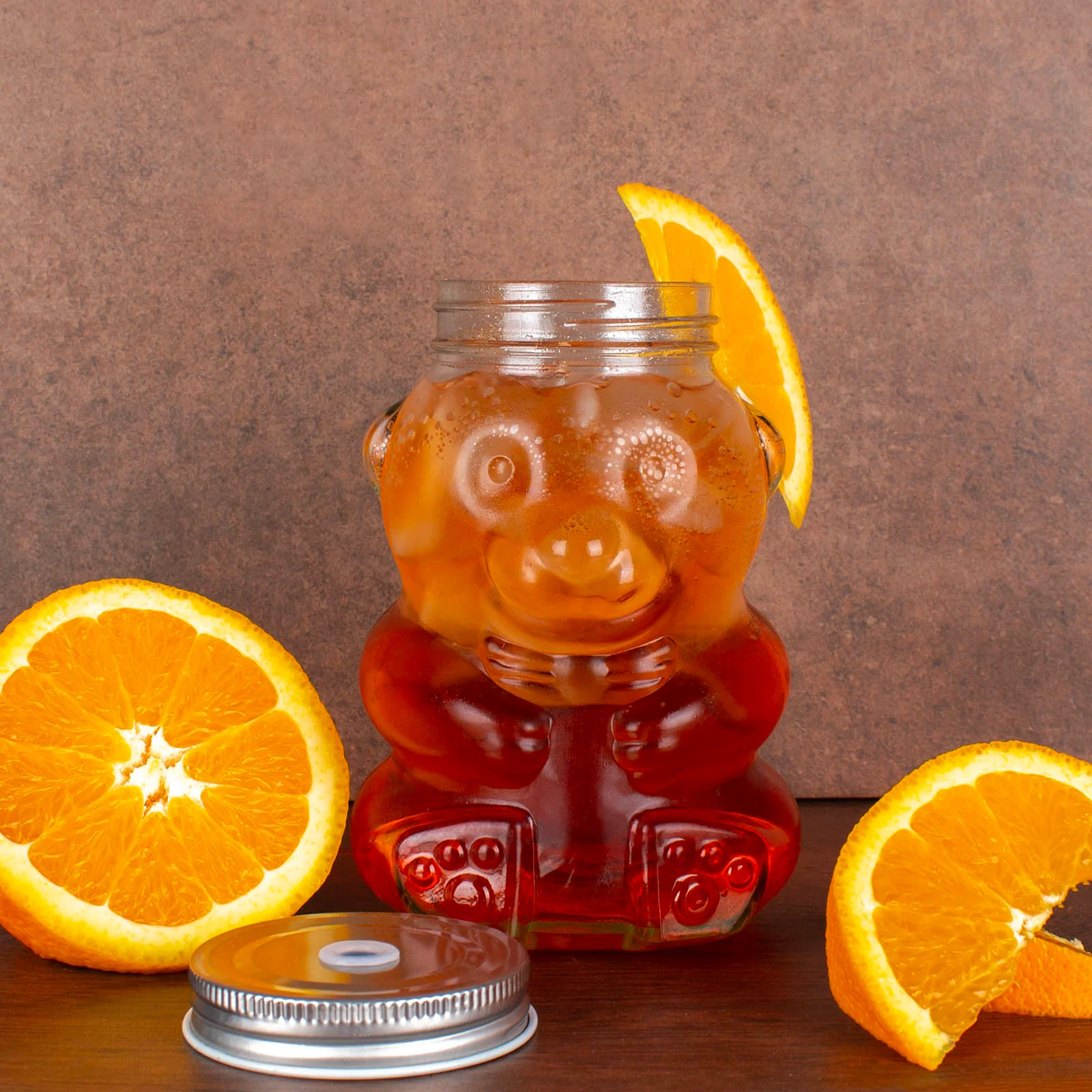 BarConic® Teddy Bear Mason Jar w/ Metal Lid - Image 2