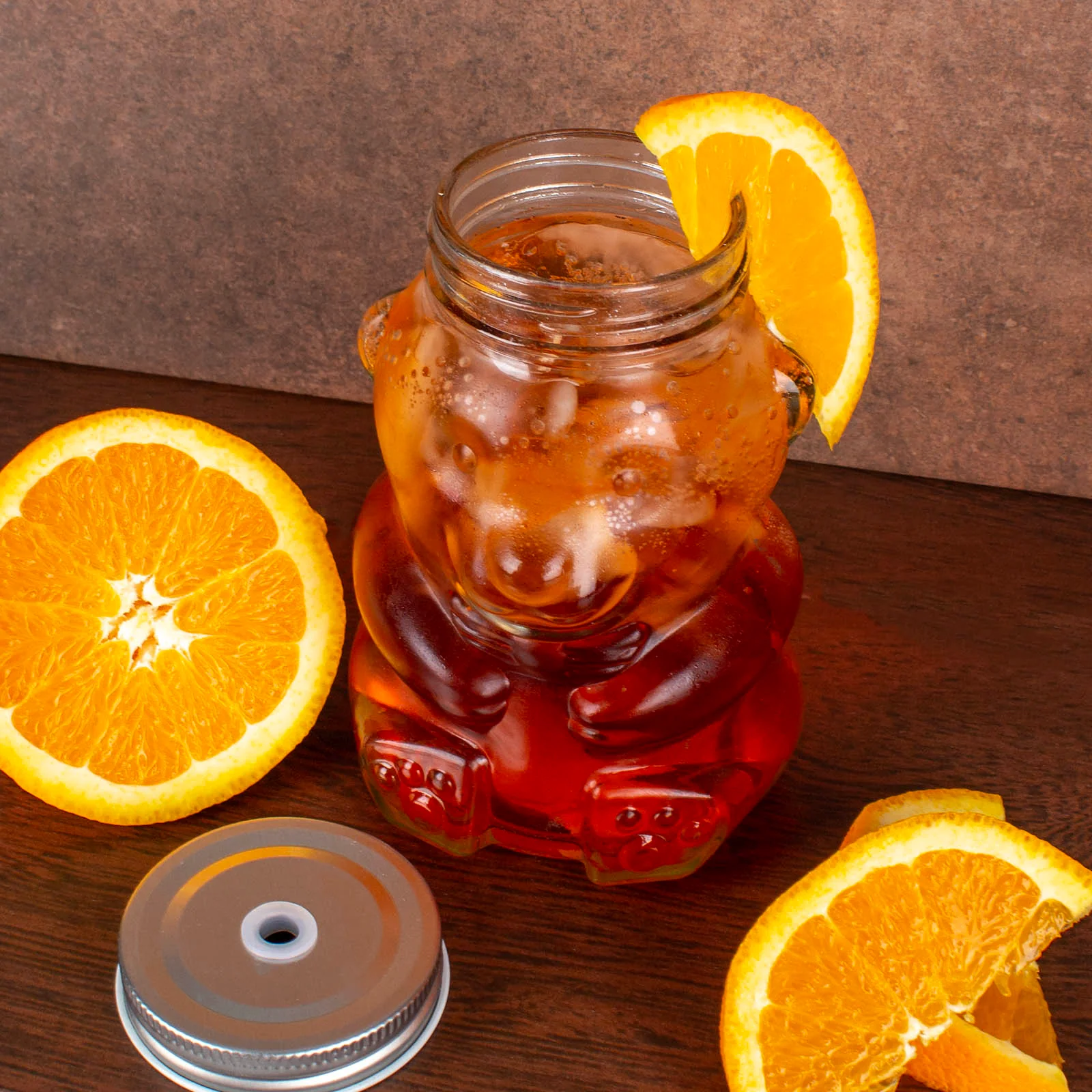 BarConic® Teddy Bear Mason Jar w/ Metal Lid - Image 3
