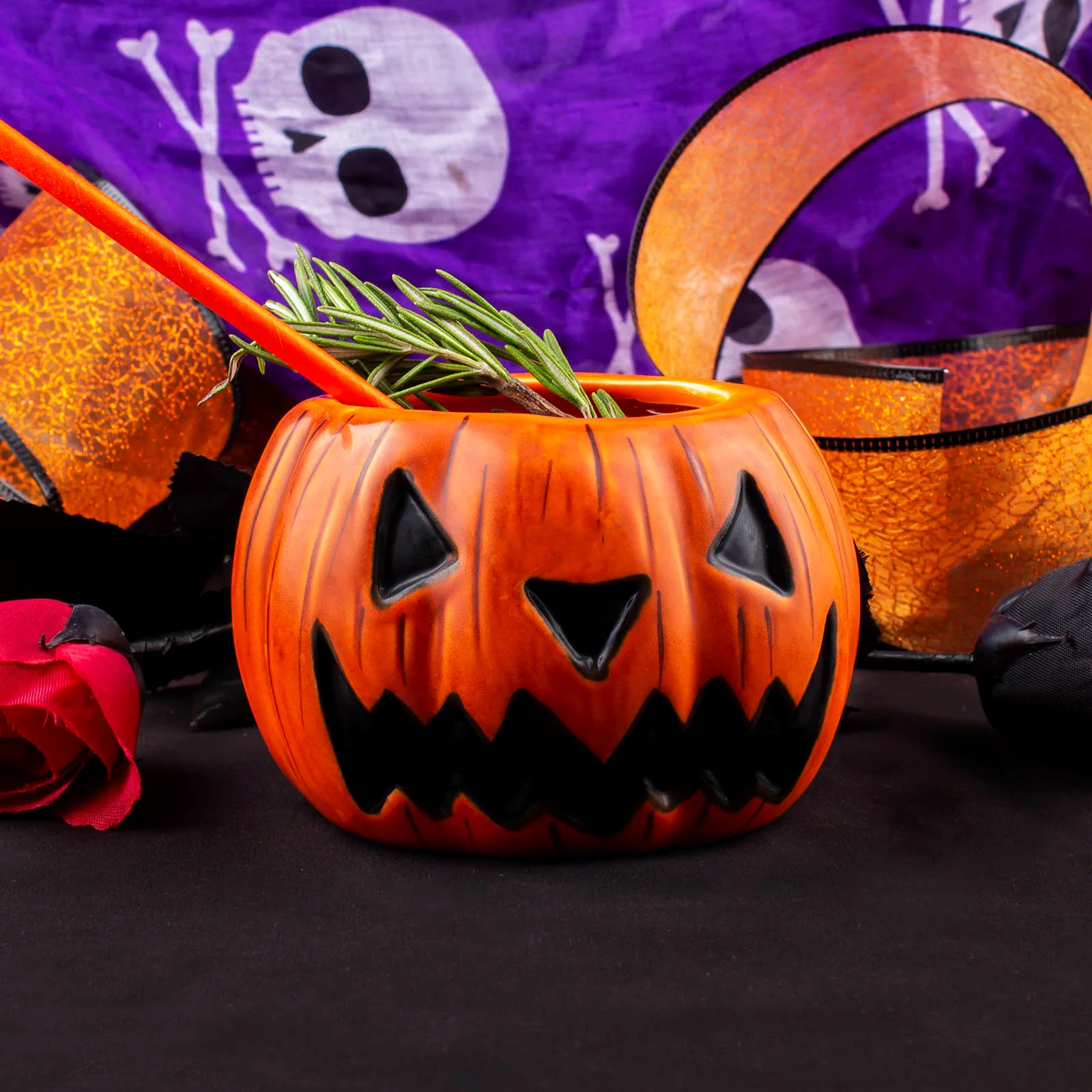 BarConic® Tiki Drinkware - 18oz - Pumpkin - Image 2