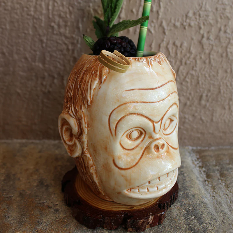 BarConic® Tiki Drinkware - Monkey Head - 16 ounces - Image 2
